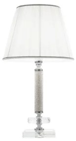 Lampada da tavolo DIDO in vetro trasparente 25x46 cm Cromo