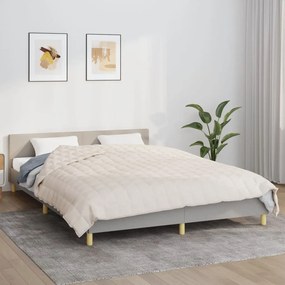 Coperta Ponderata Crema Chiaro 220x240 Cm 15 Kg Tessuto /