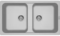 Lavello Elleci Incasso 2 vasche 86x50 Life 450 Granitek Grigio Aluminium LM245079