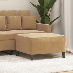 Poggiapiedi Marrone 70x55x41 Cm İn Velluto /