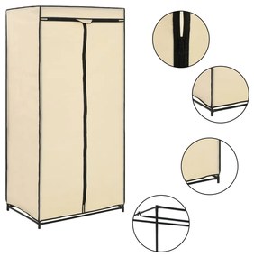 Armadio crema 75x50x160 cm