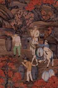 Arte International Carta da parati Toile de Tibet - Rust