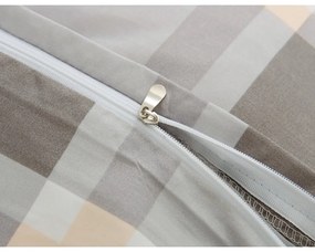 Biancheria da letto singola marrone e panna in microsatin 140x200 cm Henry - My House