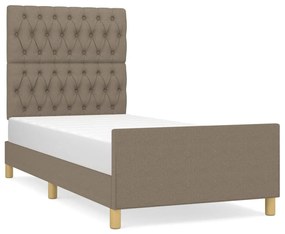 Giroletto con testiera tortora 100x200 cm in tessuto