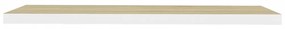 Scaffale a parete rovere e bianco 90x23,5x3,8 cm in mdf