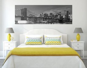 Quadro su tela – Ponte di Brooklyn incantevole in bianco e nero