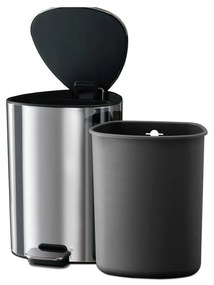 Pattumiera in plastica argentata 5 l Luxe - Joseph Joseph