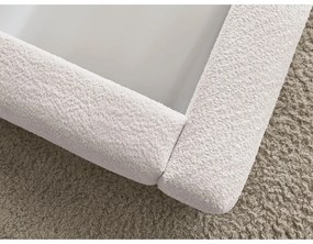 Letto matrimoniale bianco imbottito con spazio contenitivo con rete inclusa 180x200 cm Orlane – Bobochic Paris