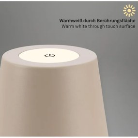 Briloner 7508011 - LED Lampada da tavolo ricaricabile dimmerabile LED/2,5W/5V IP44 beige