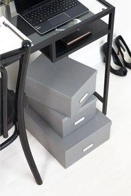 Set di 3 scatole portaoggetti grigie Inge - Bigso Box of Sweden