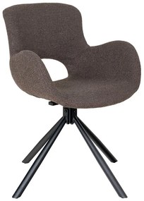 Set di sedie da pranzo marrone in imbottito con braccioli 2 pz Amorim – House Nordic