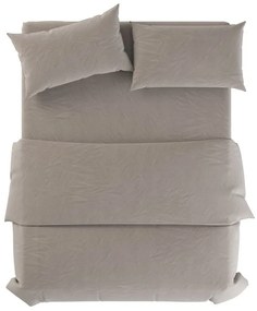 Set copripiumino e federa grigio chiaro/grigio tortora in lino per letto matrimoniale 200x200 cm Natural – Native Natural