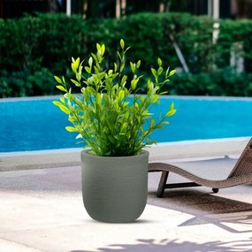 Vaso in resina da esterno interno cilindro d.35x34h Raffaello Verde