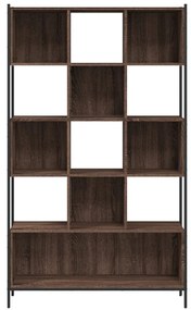 Libreria rovere marrone 102x28x172 cm in legno multistrato