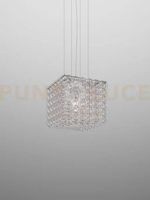 Giogali sospensione cub cristallo argento e cromo lucido 3 luci att...