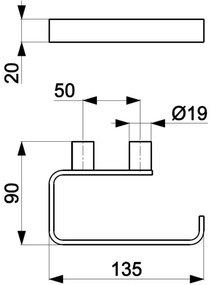 KFA Armatura 864-022-00 - Porta carta igienica cromo lucido