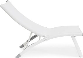Sdraio da giardino bianca in metallo Taylor – Bizzotto