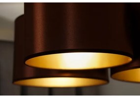 Duolla - Lampadario a plafone ROLLER TRIO SHINY 3xE27/15W/230V rame/oro