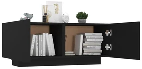 Comodino nero 100x35x40 cm in truciolato