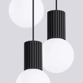 Sollux SL.1715 - Lampadario a sospensione con filo HALO 3xG9/8W/230V diametro 25 cm nero
