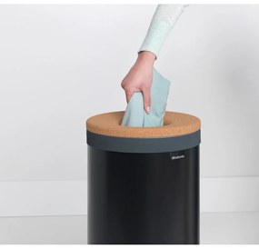 Cesto portabiancheria in metallo nero opaco 35 L - Brabantia