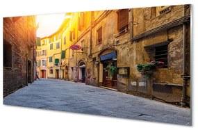 Quadro acrilico Edifici in Italy Street 100x50 cm