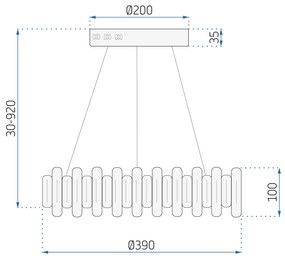 Plafoniera LED in cristallo APP1041-CP + telecomando