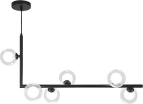 Lampada Da Soffitto Metallico Industrial Di Vetro Nero APP755-6CP