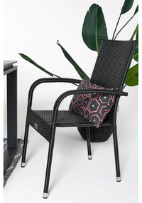 Sedia da giardino in rattan artificiale nero Paris - Bonami Essentials