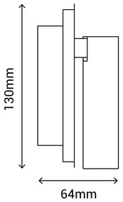 Lampada da parete bianca, lunghezza 13 cm Milu - SULION