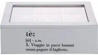 Scatola tè 6 scomparti grigio Victionary