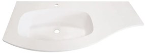 Lavabo a incasso rettangolare Armonia L 105 x H 14 x P 46 cm in resina bianco lucido