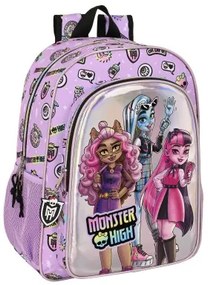 Zaino Scuola Monster High Best boos Lilla 33 x 42 x 14 cm