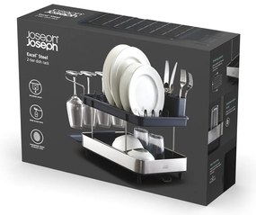 Vassoio di raccolta grigio a due livelli in acciaio inox Excel - Joseph Joseph