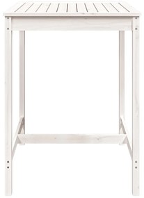 Tavolo da giardino bianco 82,5x82,5x110cm legno massello pino