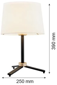 Argon 8319 - Lampada da tavolo CAVALINO 1xE27/15W/230V 39 cm color crema/nero