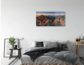 Quadro acrilico Montagne Sunset 100x50 cm