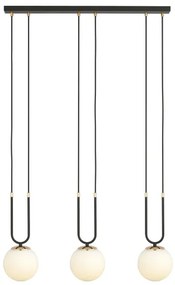 Lampadario a sospensione con filo GLAM 3xE14/10W/230V nero