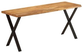 Panca con bordi vivi 105 cm in legno massello di acacia