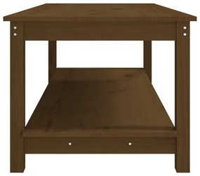 Tavolino da Salotto Miele 110x55x45 cm Legno Massello di Pino