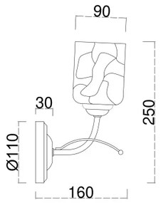 Brilagi - Applique MEGAPOLIS 1xE14/60W/230V oro