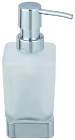 Dispenser di sapone in vetro autoportante in argento lucido 200 ml Genova - Wenko