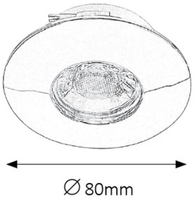 Rabalux 1072 - KIT 3xLED Lampada da incasso per bagni RANDY 3xLED/4W/230V