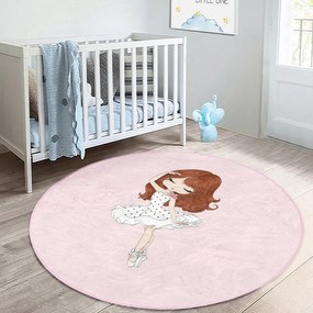 Tappeto rosa per bambini ø 120 cm Comfort - Mila Home