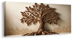 Quadro su tela – Albero della vita in tonalità naturali