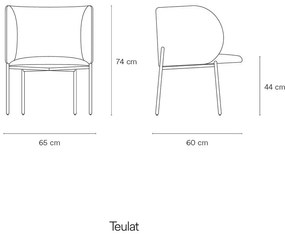 Poltrona in similpelle arancione Mogi - Teulat