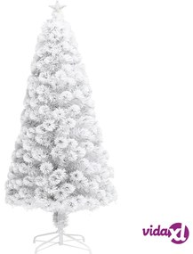 vidaXL Albero Natale Preilluminato Bianco 120 cm in Fibra Ottica
