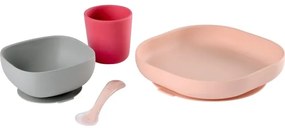 Beaba - Set da pranzo per bambini Rosa 4 pz