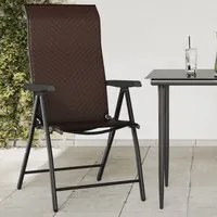 Sedie Pieghevoli da Giardino 8 pz Marroni in Polyrattan 3270611