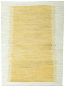 Kilim Tappeto 200x150 Giallo (Iran) Tessuto A Mano